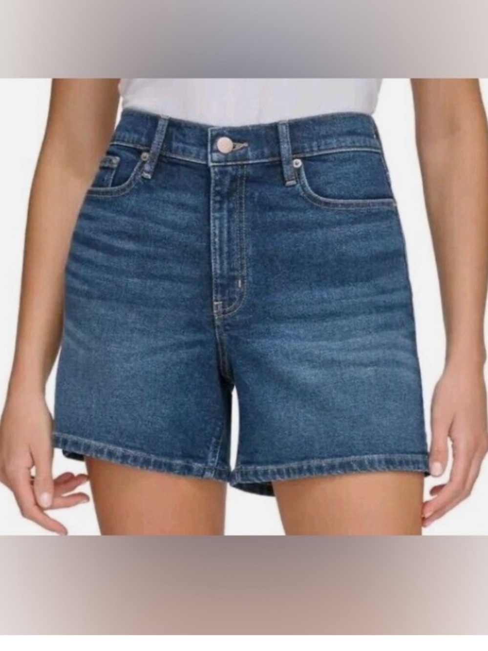 Calvin Klein Jeans Jorts Medium Blue High Waisted Jeans Shorts size 12